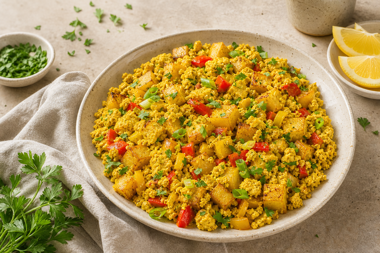 Greek Lemon Potato & Chickpea Traybake