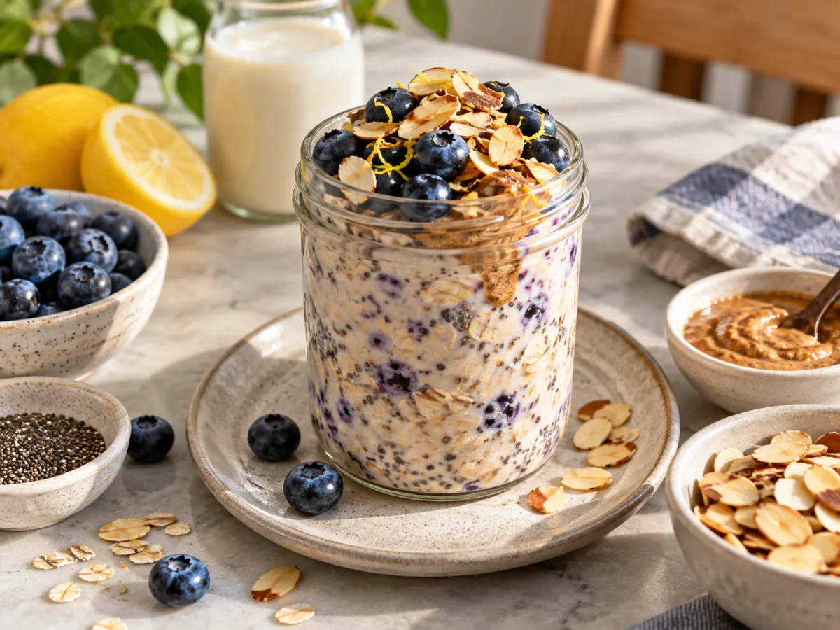 Blueberry Almond Overnight Oats