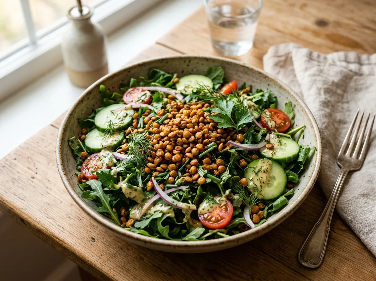French Lentil & Mustard Salad