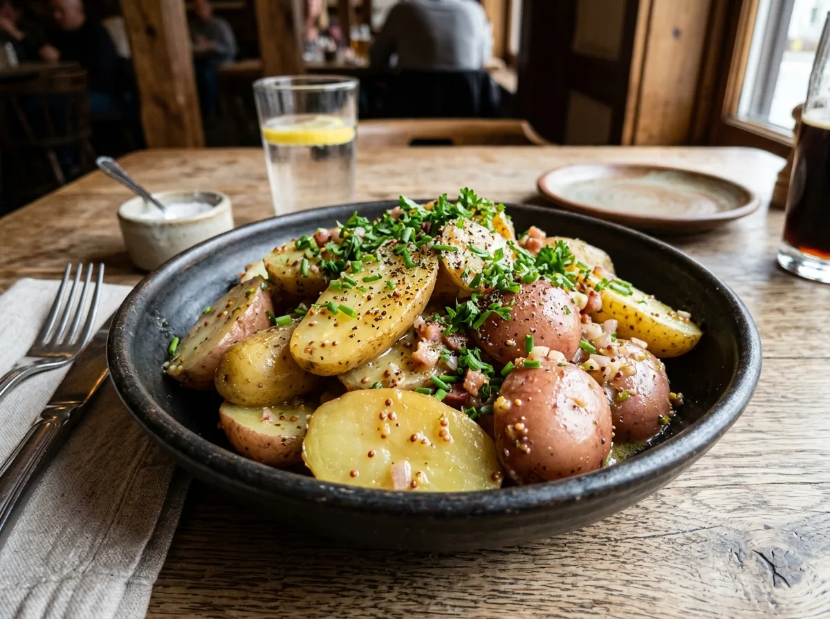 German Potato Salad with Warm Mustard Dressing