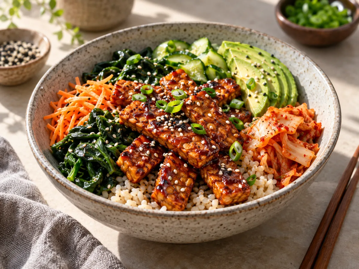 Korean Gochujang Tempeh Bowls