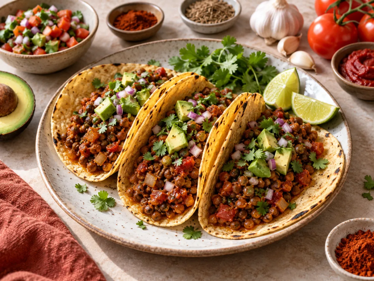 Mexican Lentil Tacos