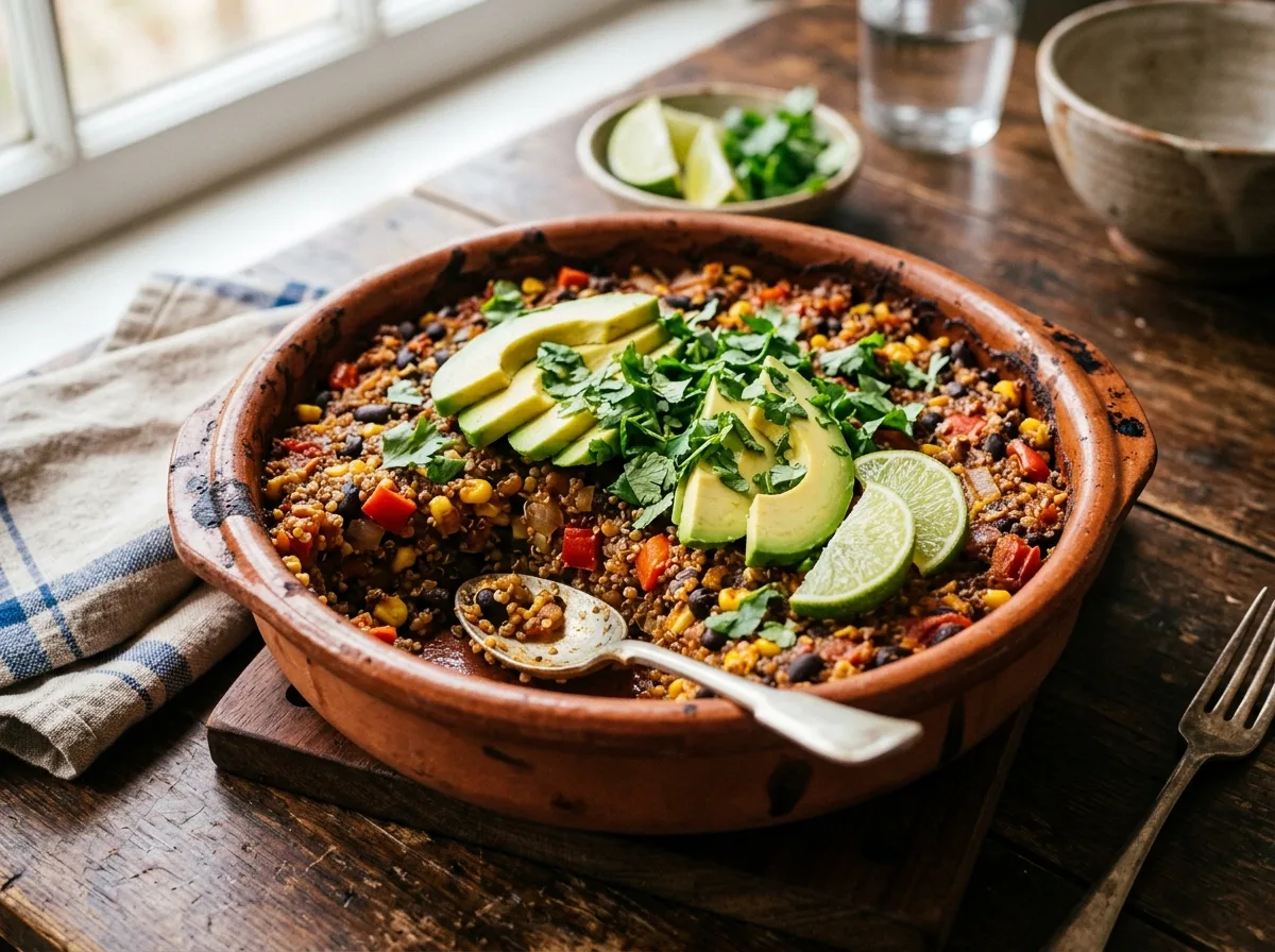 Peruvian Quinoa & Black Bean Casserole