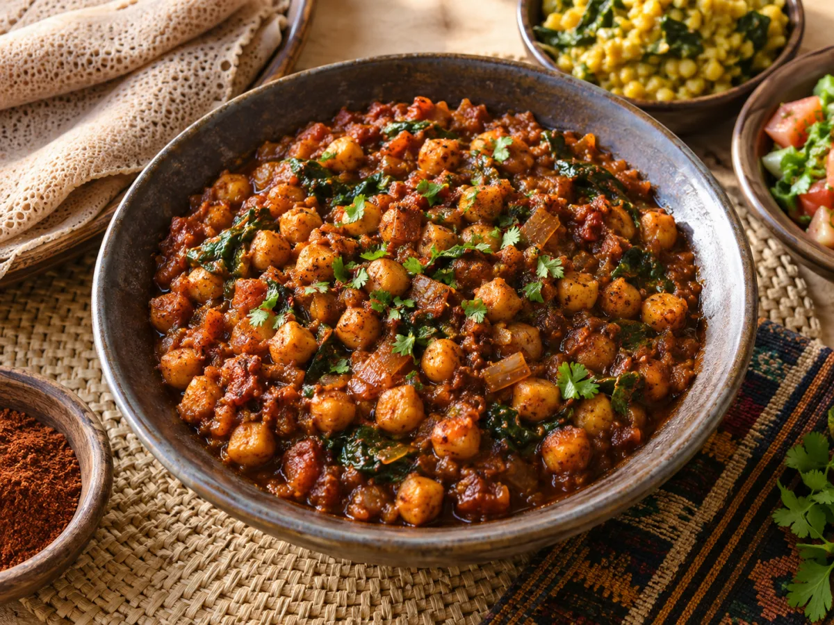 Stir-Fried Vegan Ethiopian Chickpea Berbere Stews
