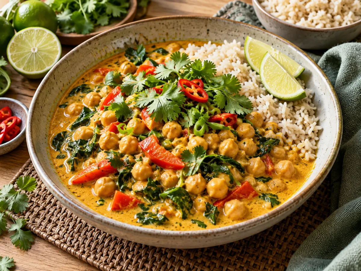 Thai Coconut Lime Chickpea Curry
